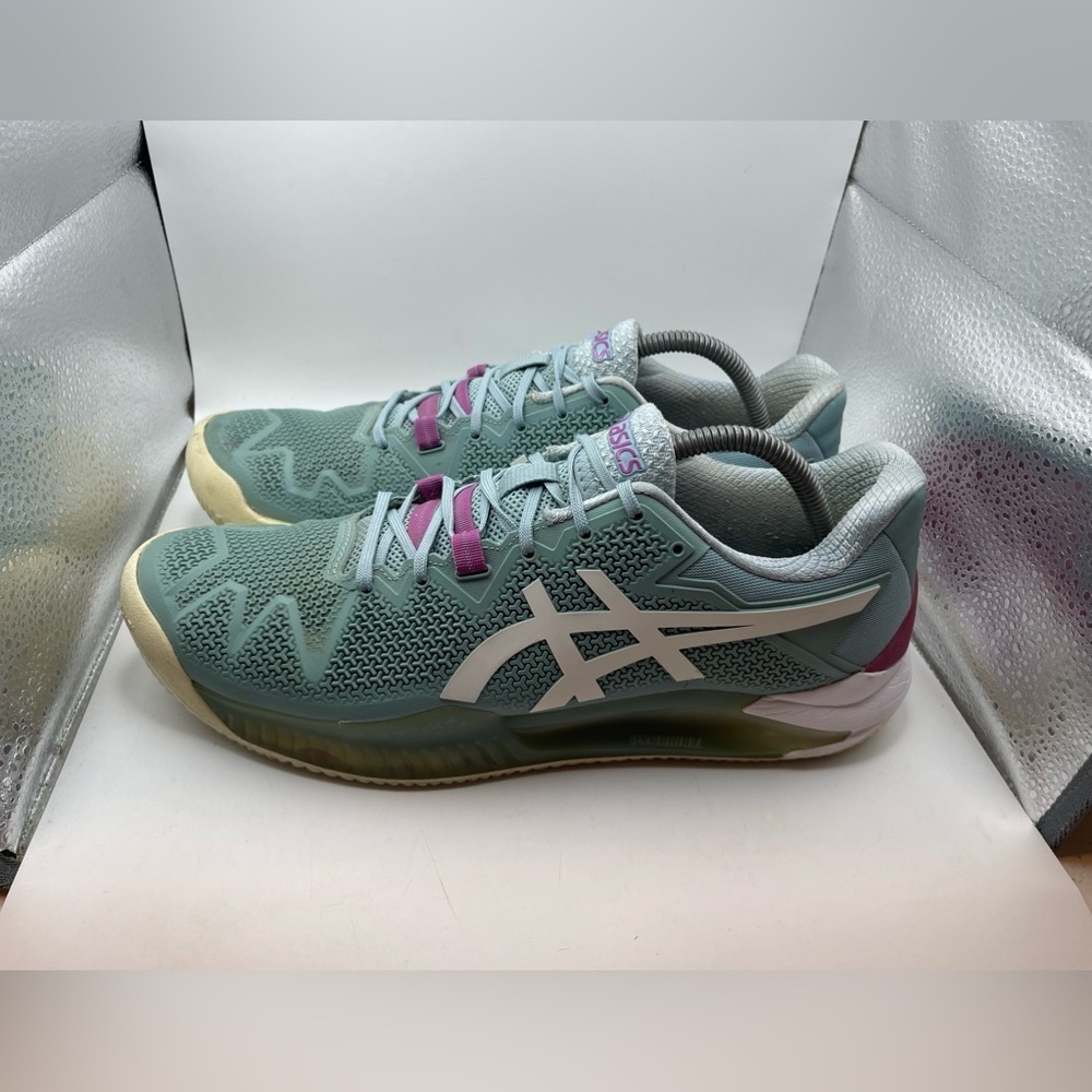 ASICS Gel Resolution women’s green sneakers size 11.5